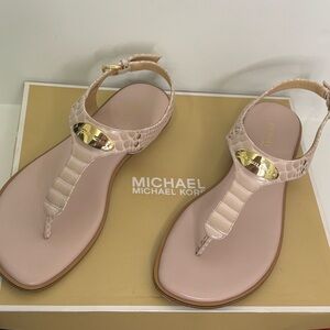 Michael Kors Pink Leather Sandals Size 8 M